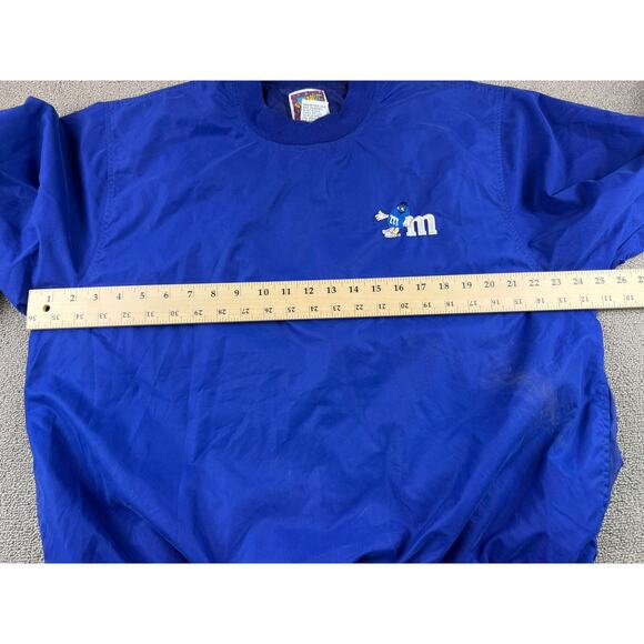 Vintage 1996 M&M Jacket Men's Medium Blue Embroidered Planet Mars Taiwan Made - Picture 6 of 10